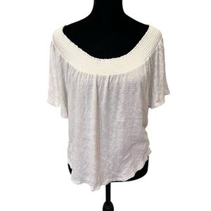 Y2K O’Neill White Flowy Tunic Oversized Top beachy surf vacation coquette hawaii